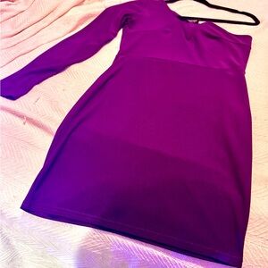 Nasty Gal Asymmetrical Purple Dress